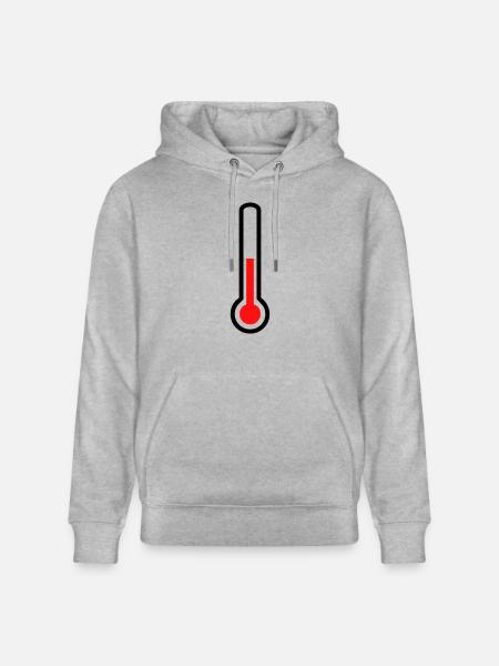 thermometer - temperature - Stanley/Stella CRUISER Unisex Organic Hoodie - heather grey