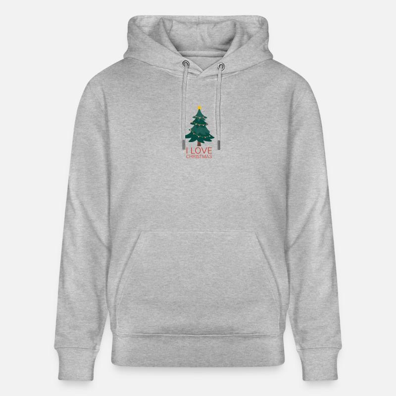 J’adore Noël - Sweat à capuche bio CRUISER Stanley/Stella Unisexe - gris chiné