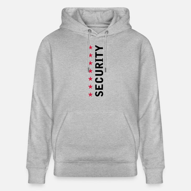 Security Text Logo - Sweat à capuche bio CRUISER Stanley/Stella Unisexe - gris chiné