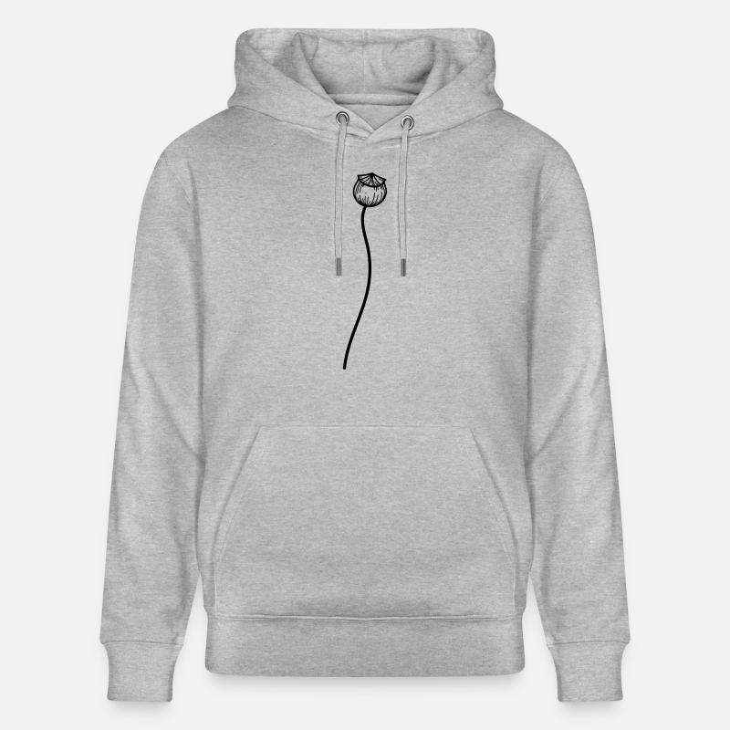 Mohn Blume 2 - Stanley/Stella Unisex Bio-Hoodie CRUISER  - Grau meliert