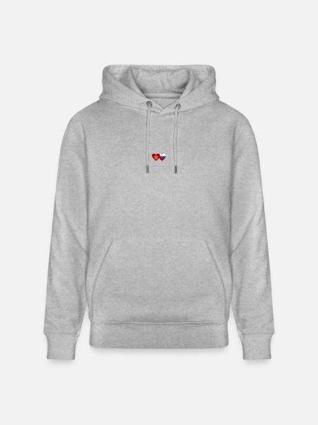 Monténégro Drapeau de la Russie - Sweat à capuche bio CRUISER Stanley/Stella Unisexe - gris chiné