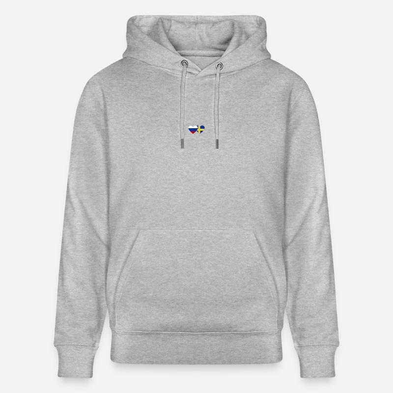 Drapeau de la Suède Russie - Sweat à capuche bio CRUISER Stanley/Stella Unisexe - gris chiné