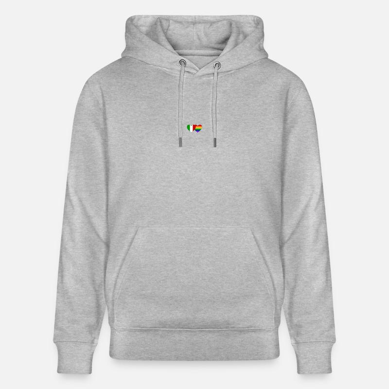 Drapeau arc-en-ciel de l’Italie - Sweat à capuche bio CRUISER Stanley/Stella Unisexe - gris chiné