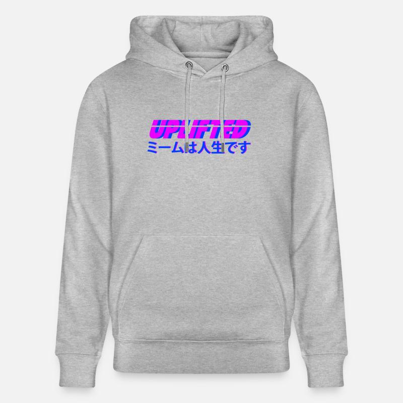 Uplifted avec le lettrage japonais - Sweat à capuche bio CRUISER Stanley/Stella Unisexe - gris chiné