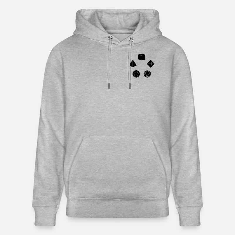 Ensemble de dés Stylo et Feuille - Sweat à capuche bio CRUISER Stanley/Stella Unisexe - gris chiné
