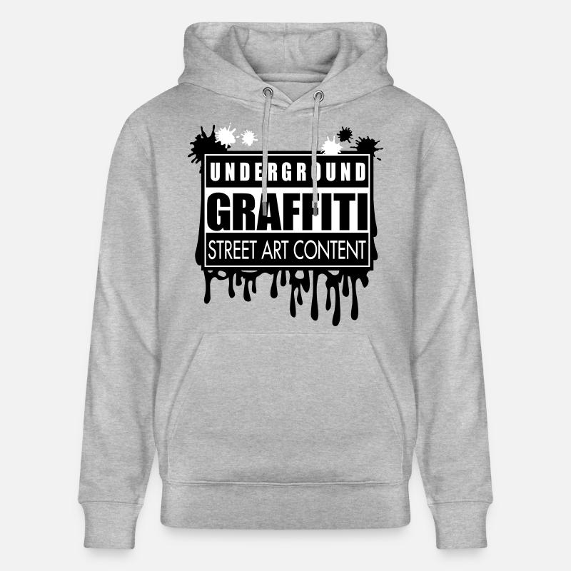 Underground graffitis flex - Sweat à capuche bio CRUISER Stanley/Stella Unisexe - gris chiné