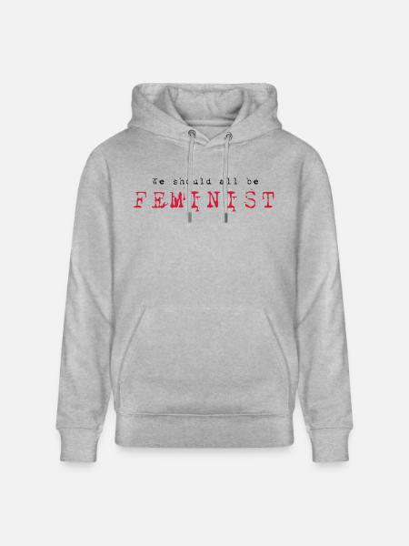 We should all be feminist - Stanley/Stella CRUISER Unisex Organic Hoodie - heather grey