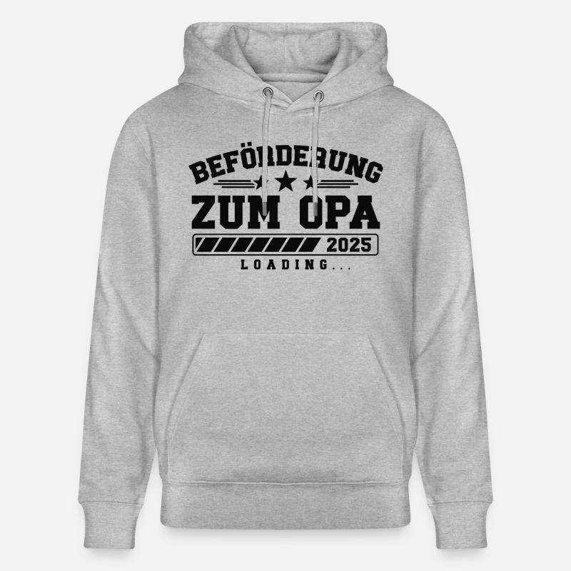 Beförderung zum Opa 2025 loading - Stanley/Stella Unisex Bio-Hoodie CRUISER  - Grau meliert