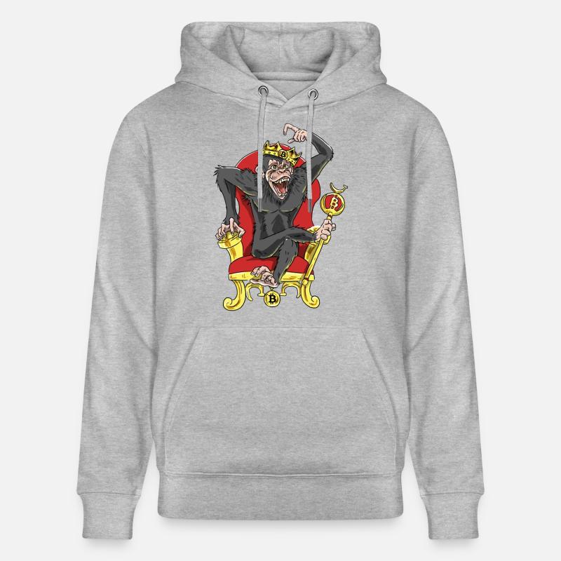 Bitcoin Monkey King - Beta Edition - Sweat à capuche bio CRUISER Stanley/Stella Unisexe - gris chiné
