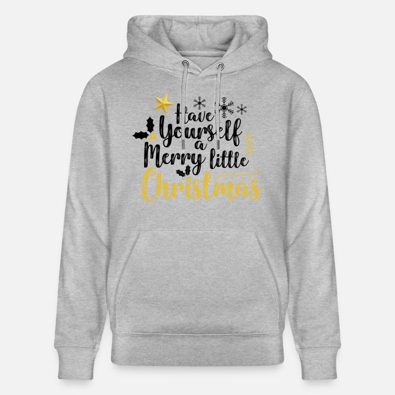 PASSEZ UN JOYEUX PETIT NOËL - Sweat à capuche bio CRUISER Stanley/Stella Unisexe - gris chiné