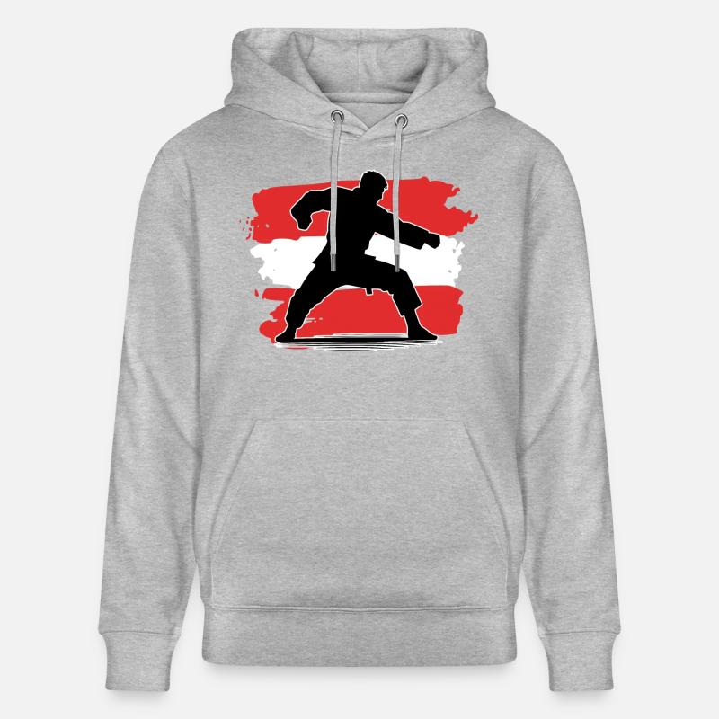 Drapeau de l’Autriche Judo - Sweat à capuche bio CRUISER Stanley/Stella Unisexe - gris chiné