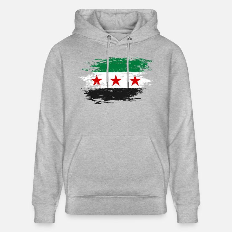 Drapeau syrien utilisé - Sweat à capuche bio CRUISER Stanley/Stella Unisexe - gris chiné