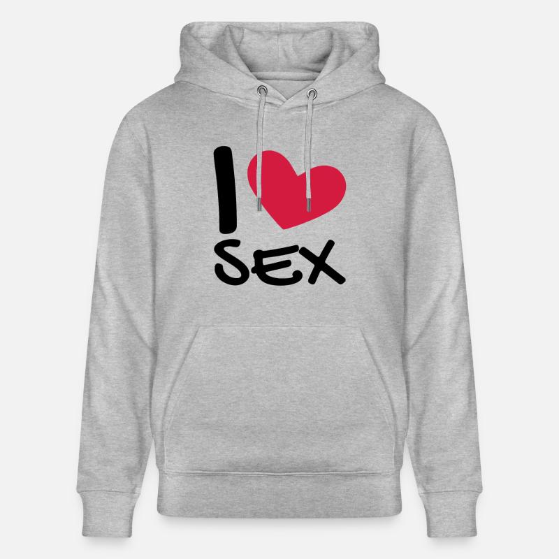 J'aime le sexe - Sweat à capuche bio CRUISER Stanley/Stella Unisexe - gris chiné
