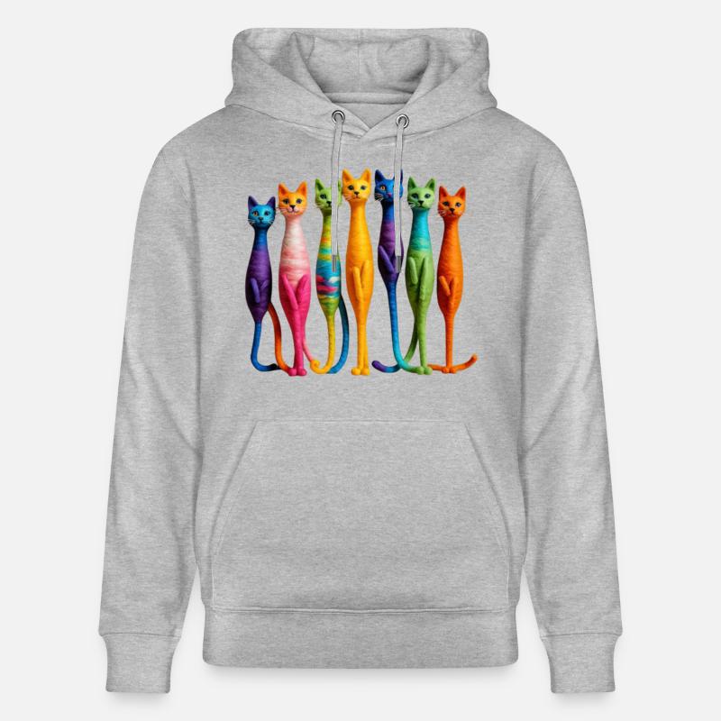 Chat - Sweat à capuche bio CRUISER Stanley/Stella Unisexe - gris chiné