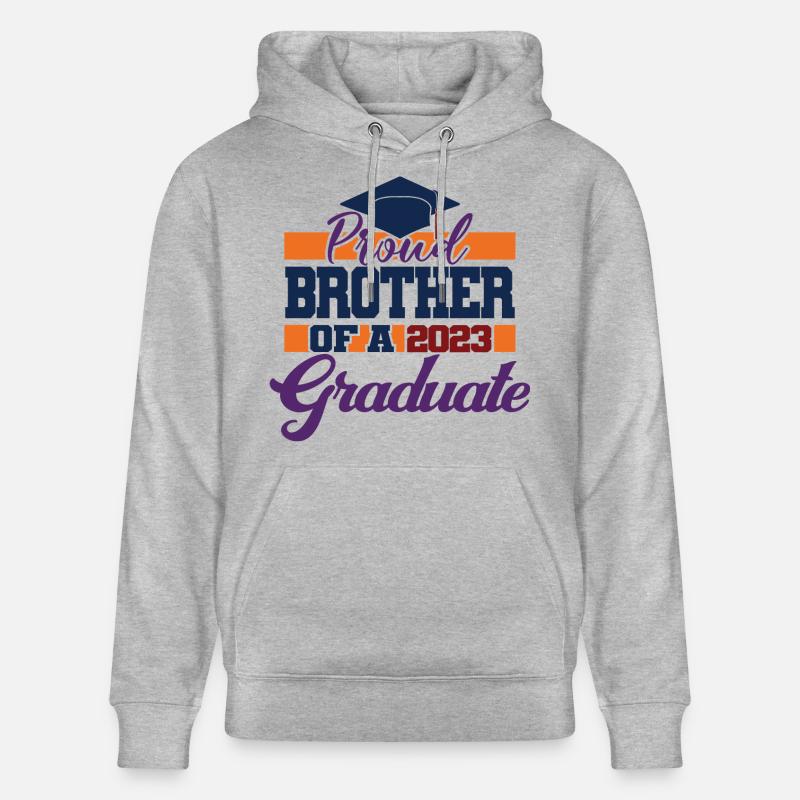Stolzer Bruder eines Abschlussgeschenks 2023 - Stanley/Stella Unisex Bio-Hoodie CRUISER  - Grau meliert