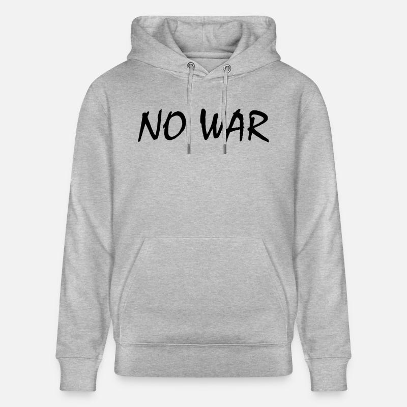 No war - Sweat à capuche bio CRUISER Stanley/Stella Unisexe - gris chiné