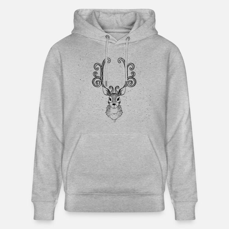 cerf - Sweat à capuche bio CRUISER Stanley/Stella Unisexe - gris chiné
