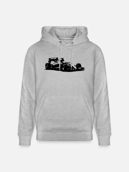 Formula One - Racecar - Stanley/Stella CRUISER Unisex Organic Hoodie - heather grey