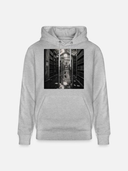 Biblioteca Heron Mistero Crimine Animale Vintage - Felpa con cappuccio ecologica unisex CRUISER di Stanley/Stella - grigio melange