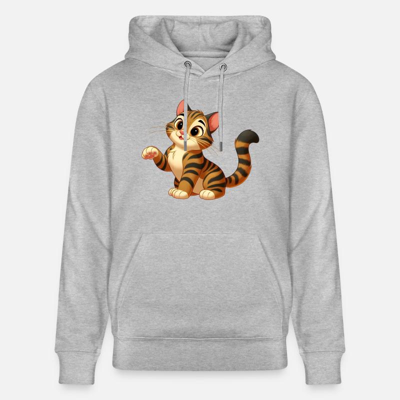 cat tiger 3 - Sweat à capuche bio CRUISER Stanley/Stella Unisexe - gris chiné
