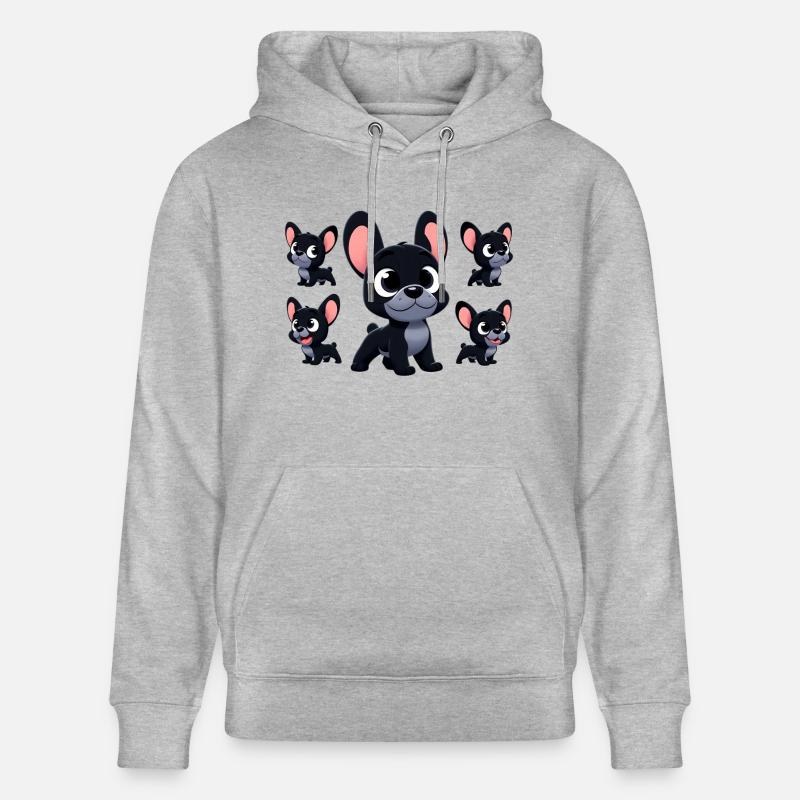 bouledogue français 3 - Sweat à capuche bio CRUISER Stanley/Stella Unisexe - gris chiné