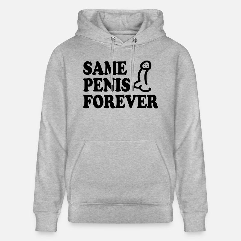 Same penis forever - Stanley/Stella Unisex Bio-Hoodie CRUISER  - Grau meliert