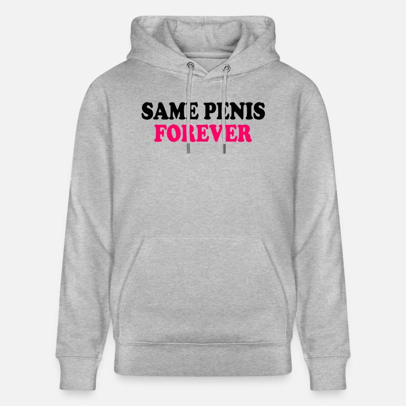 Same penis forever - Stanley/Stella Unisex Bio-Hoodie CRUISER  - Grau meliert