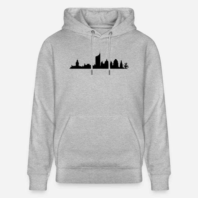 Leipzig Skyline - Sweat à capuche bio CRUISER Stanley/Stella Unisexe - gris chiné