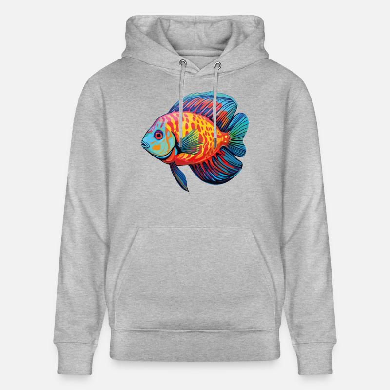 Discus fish - Sweat à capuche bio CRUISER Stanley/Stella Unisexe - gris chiné