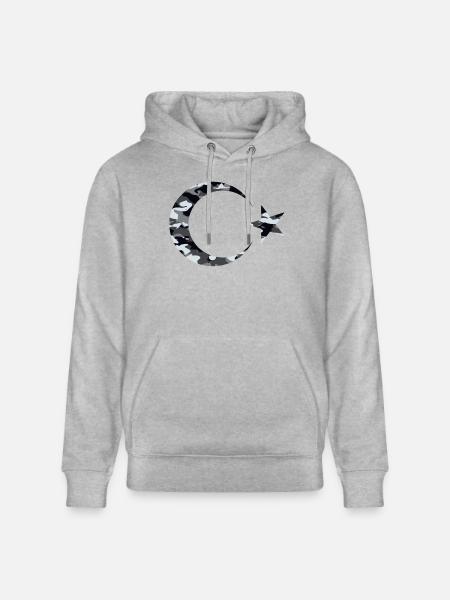 Türkiye Kamuflage - Stanley/Stella Unisex Bio-Hoodie CRUISER  - Grau meliert