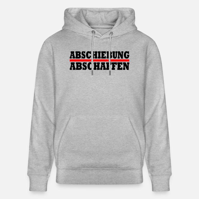 abschiebung abschaffen - Stanley/Stella Unisex Bio-Hoodie CRUISER  - Grau meliert