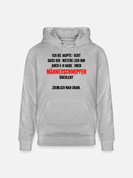 Kuolematon miesten kylmyys selviää lahjasta - Stanley/Stella CRUISER unisex luomuhuppari - harmaasävyinen