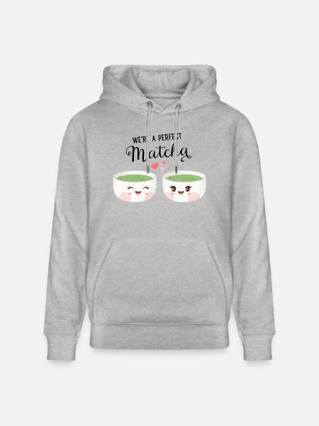 We're A Perfect Matcha - Stanley/Stella CRUISER Unisex Organic Hoodie - heather grey
