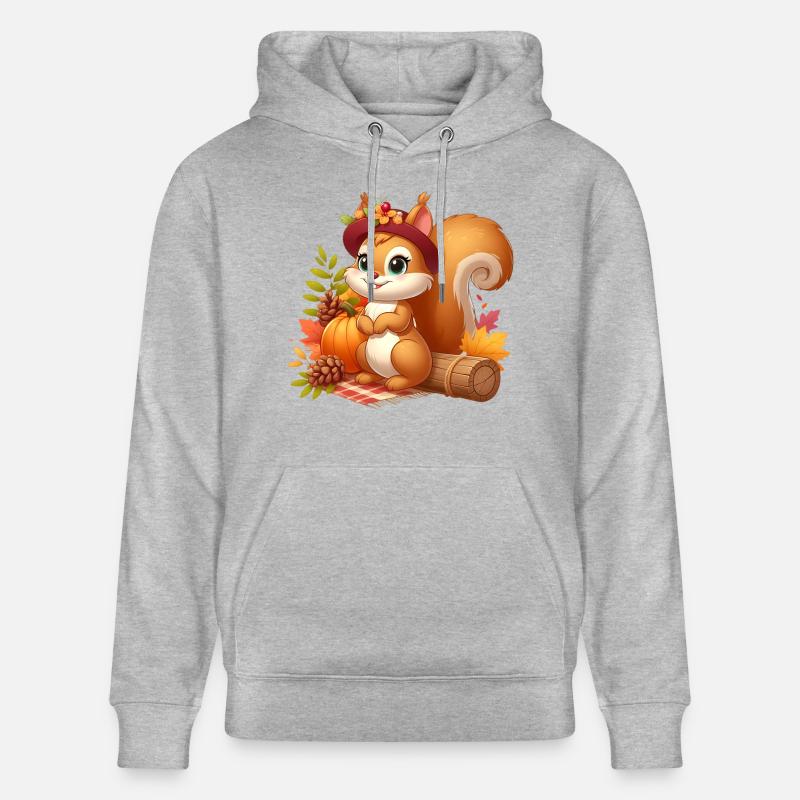 squirell autumn - Sweat à capuche bio CRUISER Stanley/Stella Unisexe - gris chiné