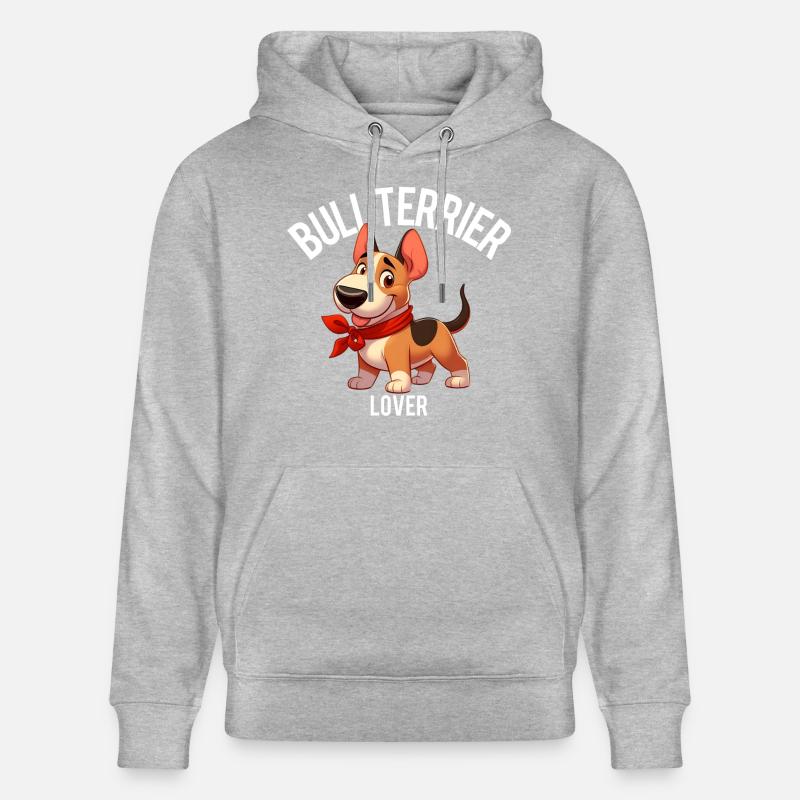 bull terrier lover - Sweat à capuche bio CRUISER Stanley/Stella Unisexe - gris chiné