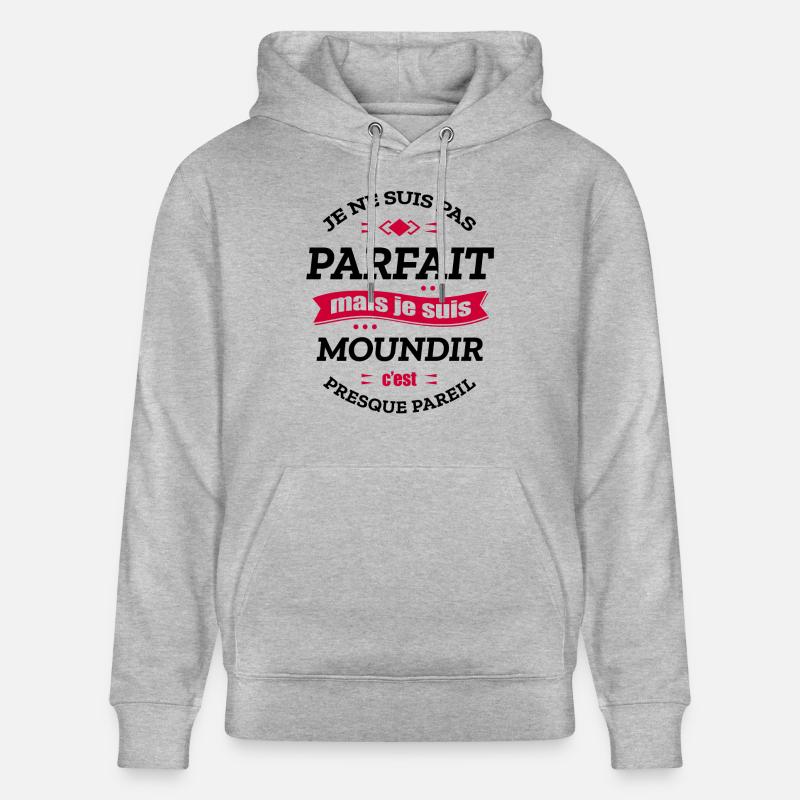 MOUNDIR PARFAIT - PRENOM MOUNDIR - Sweat à capuche bio CRUISER Stanley/Stella Unisexe - gris chiné