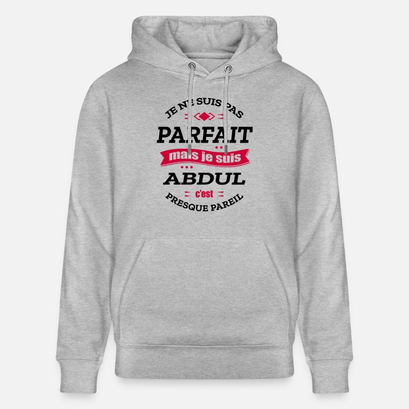ABDUL PARFAIT - PRENOM ABDUL - Sweat à capuche bio CRUISER Stanley/Stella Unisexe - gris chiné