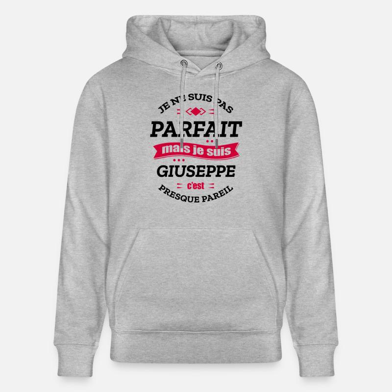 GIUSEPPE PARFAIT - PRENOM GIUSEPPE - Sweat à capuche bio CRUISER Stanley/Stella Unisexe - gris chiné