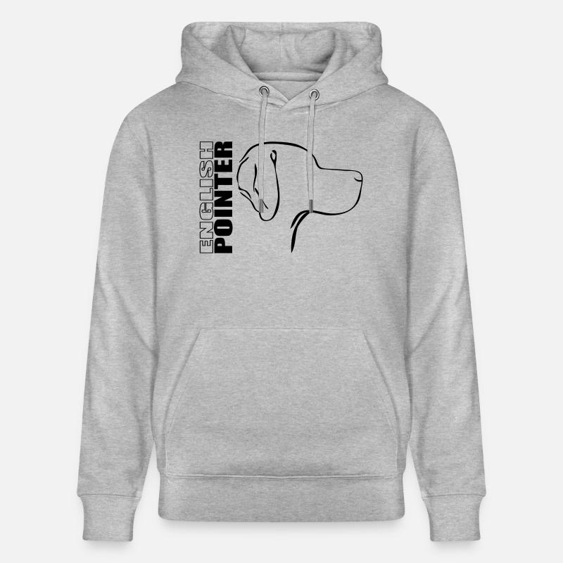 ANGLAIS POINTER PROFIL - Sweat à capuche bio CRUISER Stanley/Stella Unisexe - gris chiné