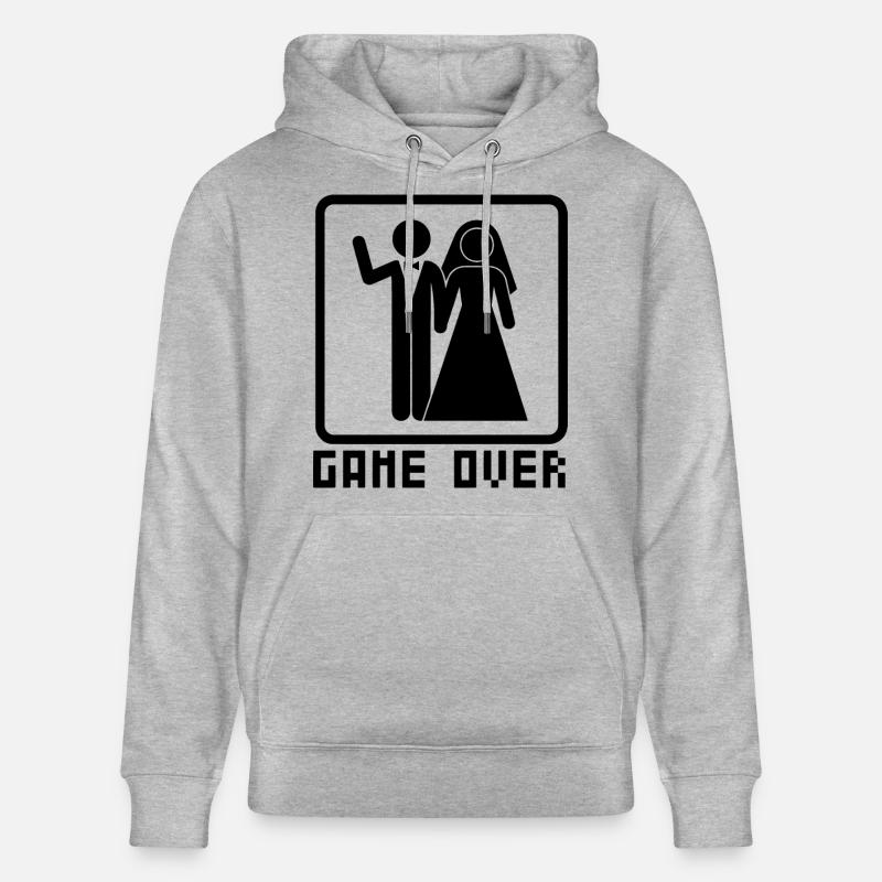 Game Over EVG Drôle - Sweat à capuche bio CRUISER Stanley/Stella Unisexe - gris chiné