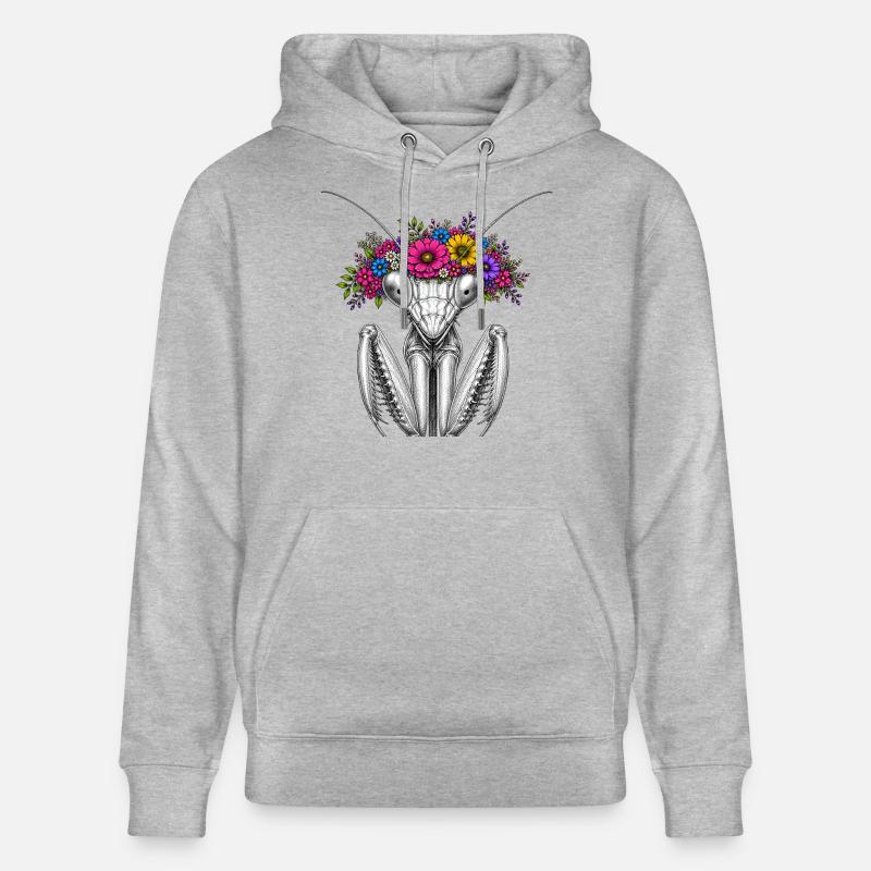 Couronne de fleurs Mantispin - Sweat à capuche bio CRUISER Stanley/Stella Unisexe - gris chiné