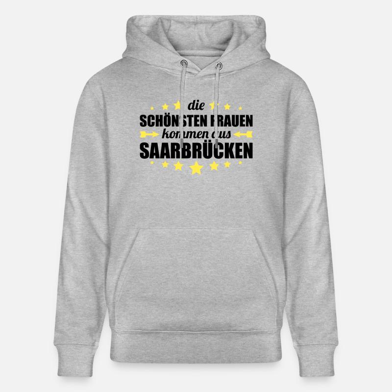 Saarbrücken - Stanley/Stella Unisex Bio-Hoodie CRUISER  - Grau meliert