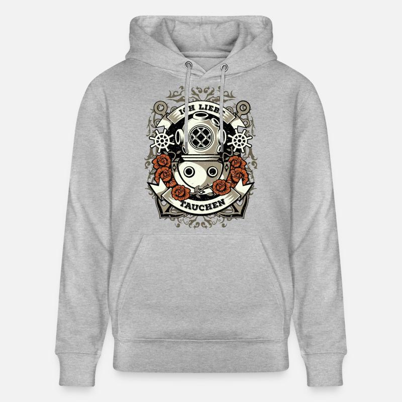 J'adore la plongée - Sweat à capuche bio CRUISER Stanley/Stella Unisexe - gris chiné