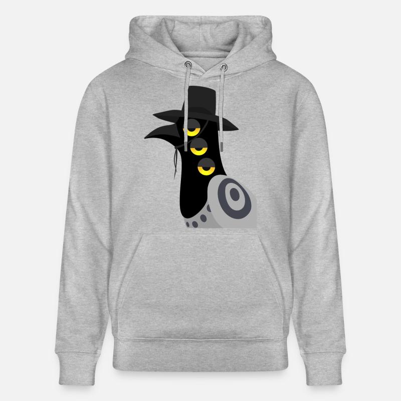 Dämonischer Vogel skeptisch - Stanley/Stella Unisex Bio-Hoodie CRUISER  - Grau meliert