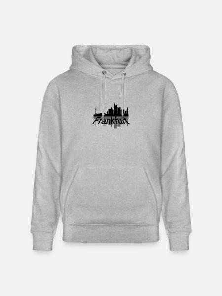 Frankfurt skyline - Stanley/Stella CRUISER Unisex Organic Hoodie - heather grey