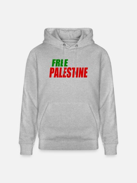 Free palestine - Stanley/Stella CRUISER Unisex Organic Hoodie - heather grey