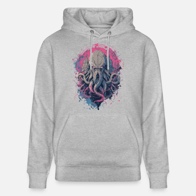 Cthulhu Horror - Sweat à capuche bio CRUISER Stanley/Stella Unisexe - gris chiné