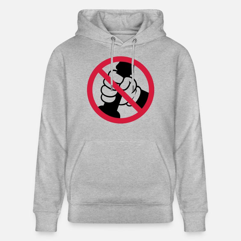 branler affiche interdit - Sweat à capuche bio CRUISER Stanley/Stella Unisexe - gris chiné