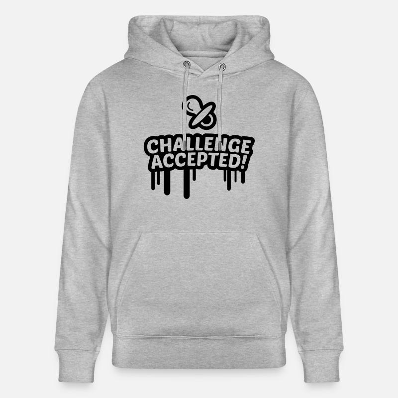 Mannequin défi accepté 1C. - Sweat à capuche bio CRUISER Stanley/Stella Unisexe - gris chiné