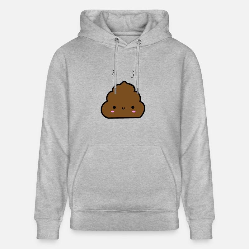 Pile de caca Emoji - Sweat à capuche bio CRUISER Stanley/Stella Unisexe - gris chiné